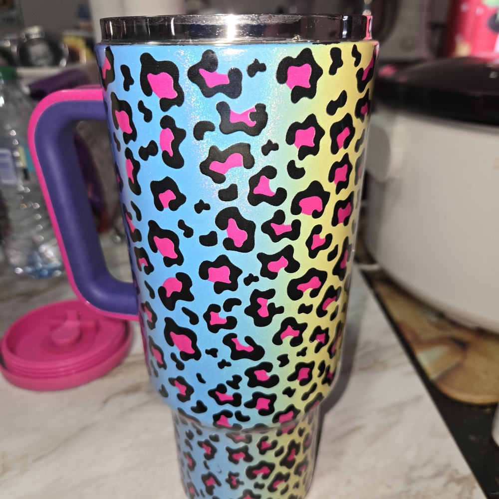 Colorful Leopard Print Tumbler